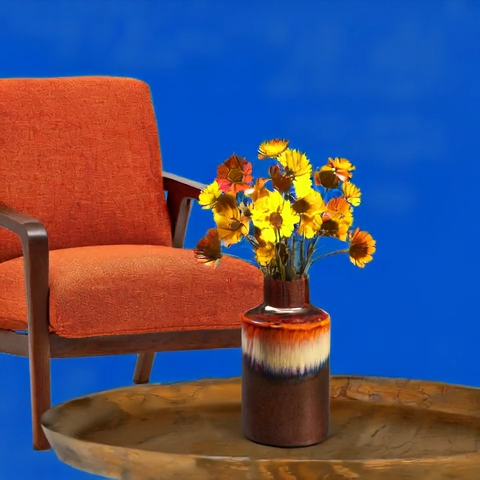 result: chair, table, vase