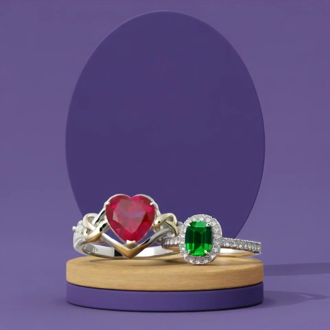 result: rings on purple backdrop